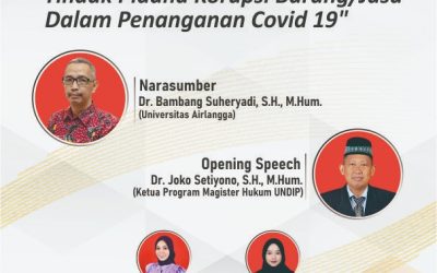 Public Lecture: Corruption of Goods/Services in Handling Covid 19