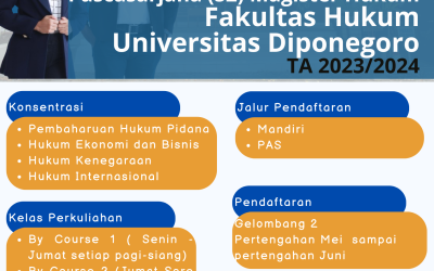 Penerimaan Mahasiswa Baru Magister Hukum Fakultas Hukum Universitas Diponegoro TA 2023/2024